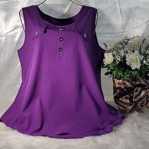 Purple Beautiful Top - Blouse Like New   1852